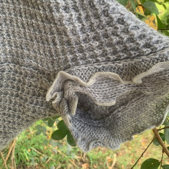 Anthropologie Moth Rocia Ruffle Trim Cardigan in Grey - Picture 9 of 12